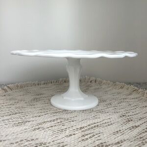 Milk Glass Cake Pedestal
